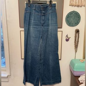 Vintage heart butt wide leg jeans